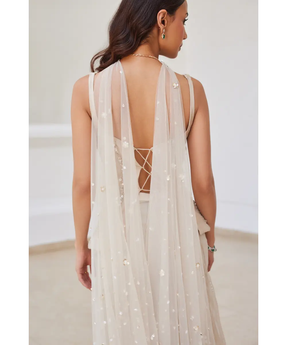 SANYA GULATI - Tissue Sharara and Corset Set
